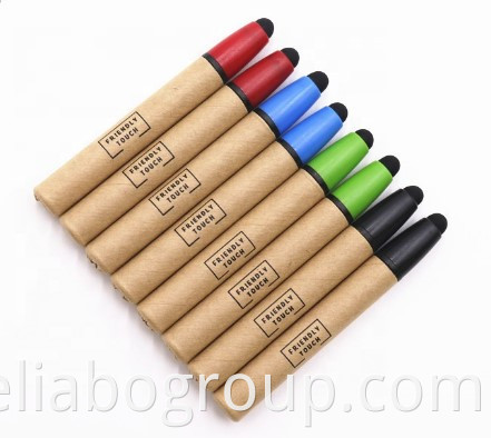 Disposable touch stylus eco friendly recycle kraft paper stylus pen keep your hands safe touch pen